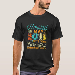 T-shirt 10E Anniversaire De Mariage Histoire D'Amour Marié