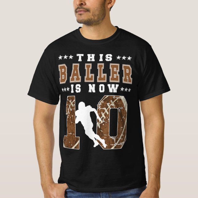 T-shirt 10e anniversaire Football garçon 10 ans Football P (Devant)