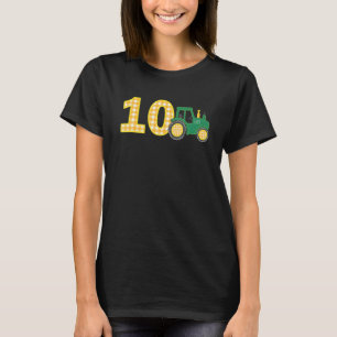 T-shirt 10e anniversaire garçon 10 ans ferme Tracteur de c