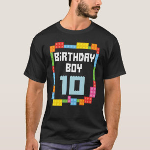 T-shirt 10e anniversaire Garçon maître constructeur 10 ans