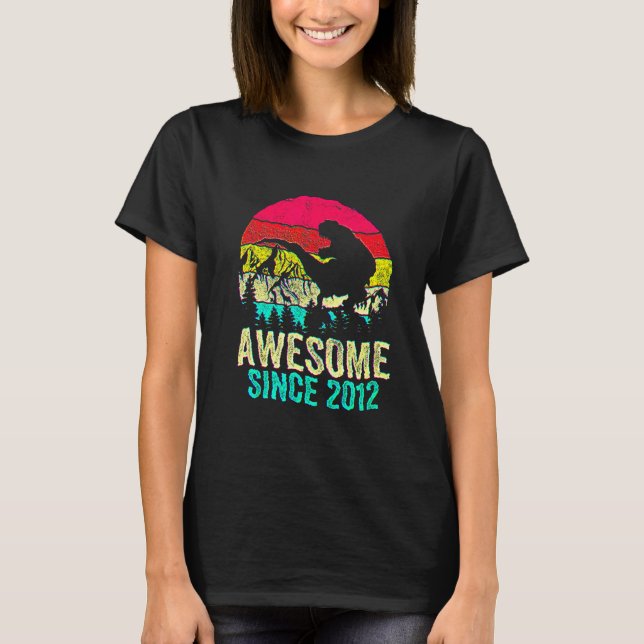T-shirt 10e anniversaire garçon stupéfiant depuis 2012 Din (Devant)