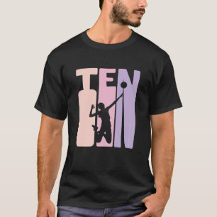 T-shirt 10E Anniversaire Gift Volleyball Retro Beachvolley