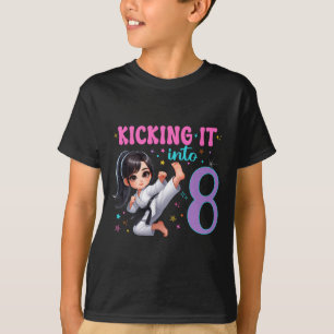 T-shirt 10e anniversaire Girl-martial Arts Party Karate Ta