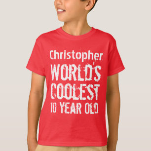 T-shirt 10e anniversaire le plus froid du monde 10 ans RED