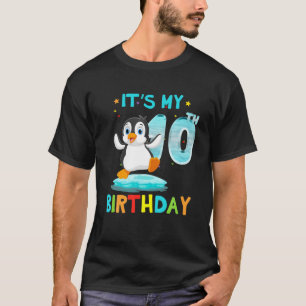 T-shirt 10E Anniversaire Penguin Anniversaire 10 Anniversa