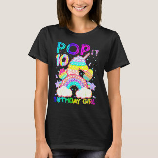 T-shirt 10e anniversaire Pop It Unicorn Fidget jouet 10 an
