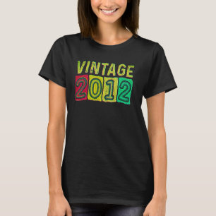 T-shirt 10e anniversaire pour garçons filles Vintage 2012
