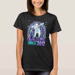 T-shirt 10e anniversaire Rainbow 10 ans Dabbing licorn