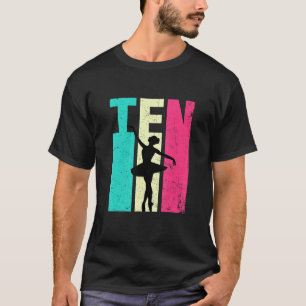 T-shirt 10e anniversaire Retro Ballet Danseuse 10 ans Bir