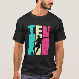 T-shirt 10e anniversaire Retro Football 10 ans Anniversair