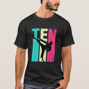 T-shirt 10e anniversaire Retro Karate Taekwondo 10 ans