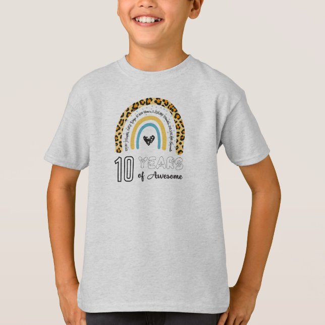 T-shirt 10e Anniversaire T Chemise 10 Ans De Magnifique (Devant)