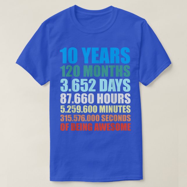T-shirt 10e Birthday Venin Boy 10 Years Beg Awesome (Design devant)
