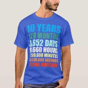 T-shirt 10e Birthday Venin Boy 10 Years Beg Awesome