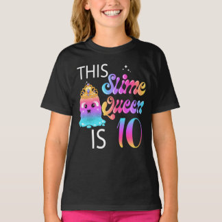 T-shirt 10e Cadeaux d'anniversaire de la reine-slime pour 