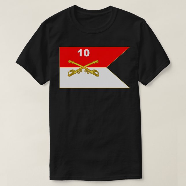 T-shirt 10e orientation de cavalerie (Design devant)