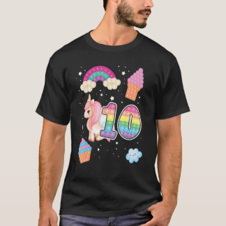 T-shirt 10e Poppin magique Anniversaire Unicorn Popits 10 