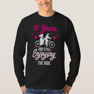 T-shirt 10ème 10 Anniversaire Mariage Profitant De Funny H