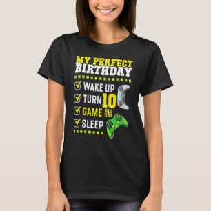 T-shirt 10ème anniversaire de fête Parfait pour le joueur 
