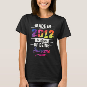 T-shirt 10ème Anniversaire Fabriqué En 2012 Tee - shirt Co