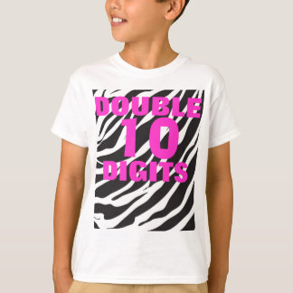 T-shirt 10ème anniversaire - zèbre et roses indien T à