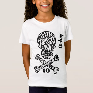 T-Shirt 10ème Crâne et os croisés d'anniversaire 10 ans