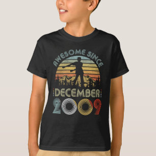 T-shirt 10ème L'anniversaire garçon soie en décembre 20