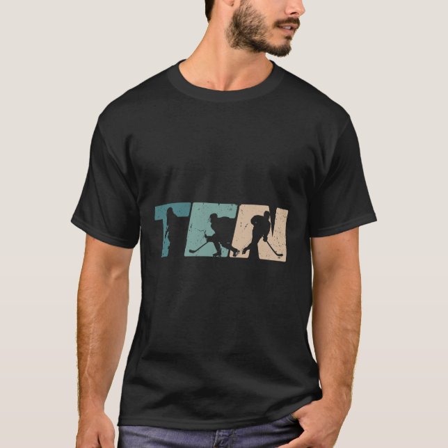 T-shirt 10th Birthday Retro Ice Hockey 10 Years Old Boy Gi (Devant)