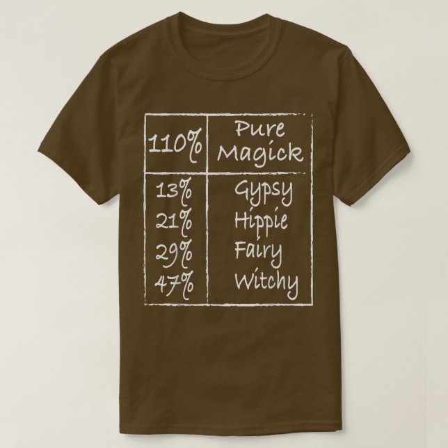 T-shirt 110 Pure Magick Par Gypsy Hippie Fairy Witchy (Design devant)
