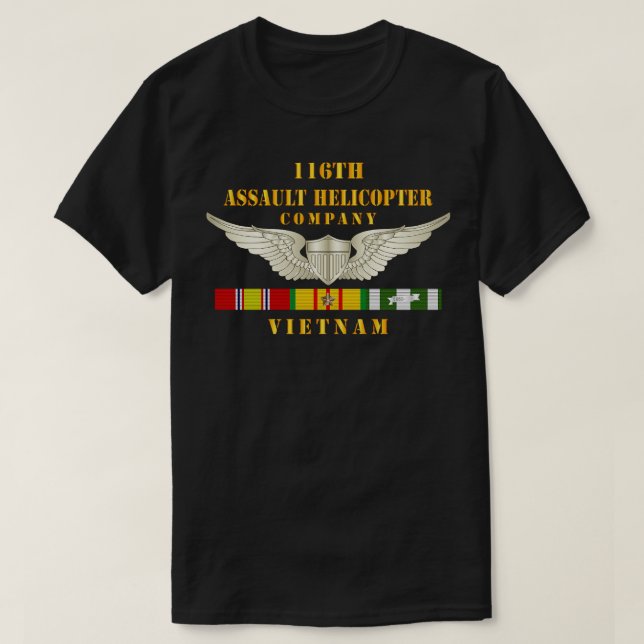 T-shirt 116e insigne d'hélicoptère d'assaut de la compagni (Design devant)
