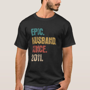 T-shirt 11 Anniversaire Mariage Pour Lui Épique Mari Depui