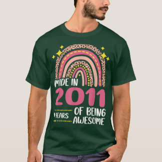 T-shirt 11 ans 11e anniversaire Né en 2011 Femme Fille