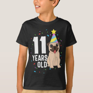 T-shirt 11 ans Anniversaire Carlin Amoureux des chiens Par