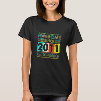 T-shirt 11 Ans Awesome depuis 2011 11e Anniversaire