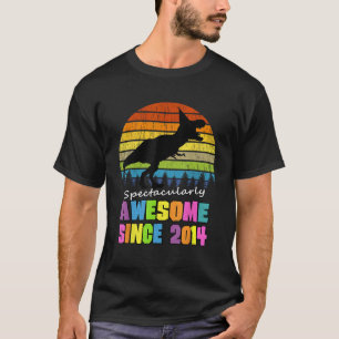 T-shirt 11 Ans Awesome Depuis 2014 Dinosaur 11ème Birt