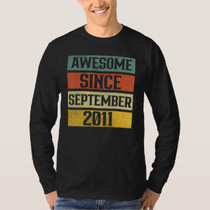 T-shirt 11 Ans Awesome Depuis Septembre 2011 11