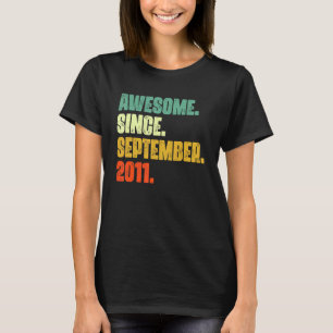 T-shirt 11 Ans Awesome Depuis Septembre 2011 11 10