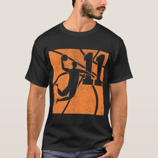 T-shirt 11 Ans Basketball Dunk 11E Anniversaire Fête E