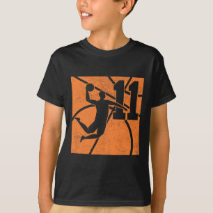T-shirt 11 Ans Basketball Dunk 11e Anniversaire Fête E