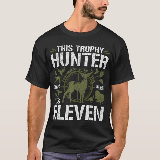 T-shirt 11 Ans Chasse Anniversaire Fête Deer Hunter 11T (Devant)
