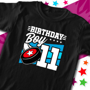 T-shirt 11 ans de la partie de hockey thème 11e anniversai