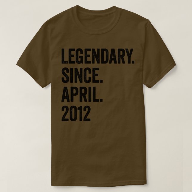 T-shirt 11 ans de légende depuis avril 2012 11e anniversai (Design devant)