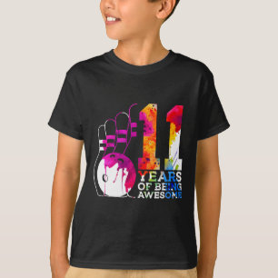 T-shirt 11 ans d'être merveilleux Bowling 11e anniversaire