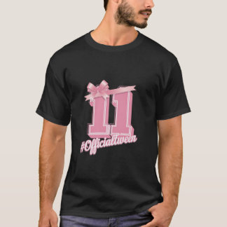 T-shirt 11 ans fille esthétique Anniversaire fille rose Co