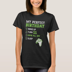 T-shirt 11 Ans Garçons 11ème Anniversaire Parfait Jeu Vide