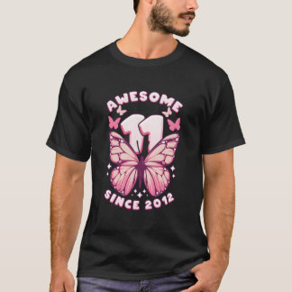 T-shirt 11 Awesome Since 2012 Butterflies