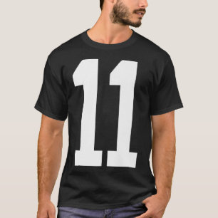 T-shirt 11 Blanc Numéro 11 Sport Ventilateur Jersey Style 