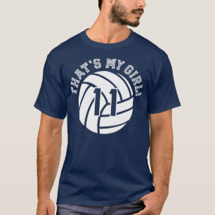 T-shirt 11 Joueur De Volley-ball Que Ma Fille Cheer Maman