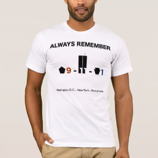 T-shirt 11 septembre 2001 souvenir de chronologie