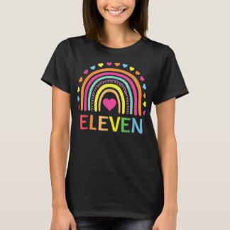 T-shirt 11 Years Old Rainbow 11th Birthday Gift For Girls 